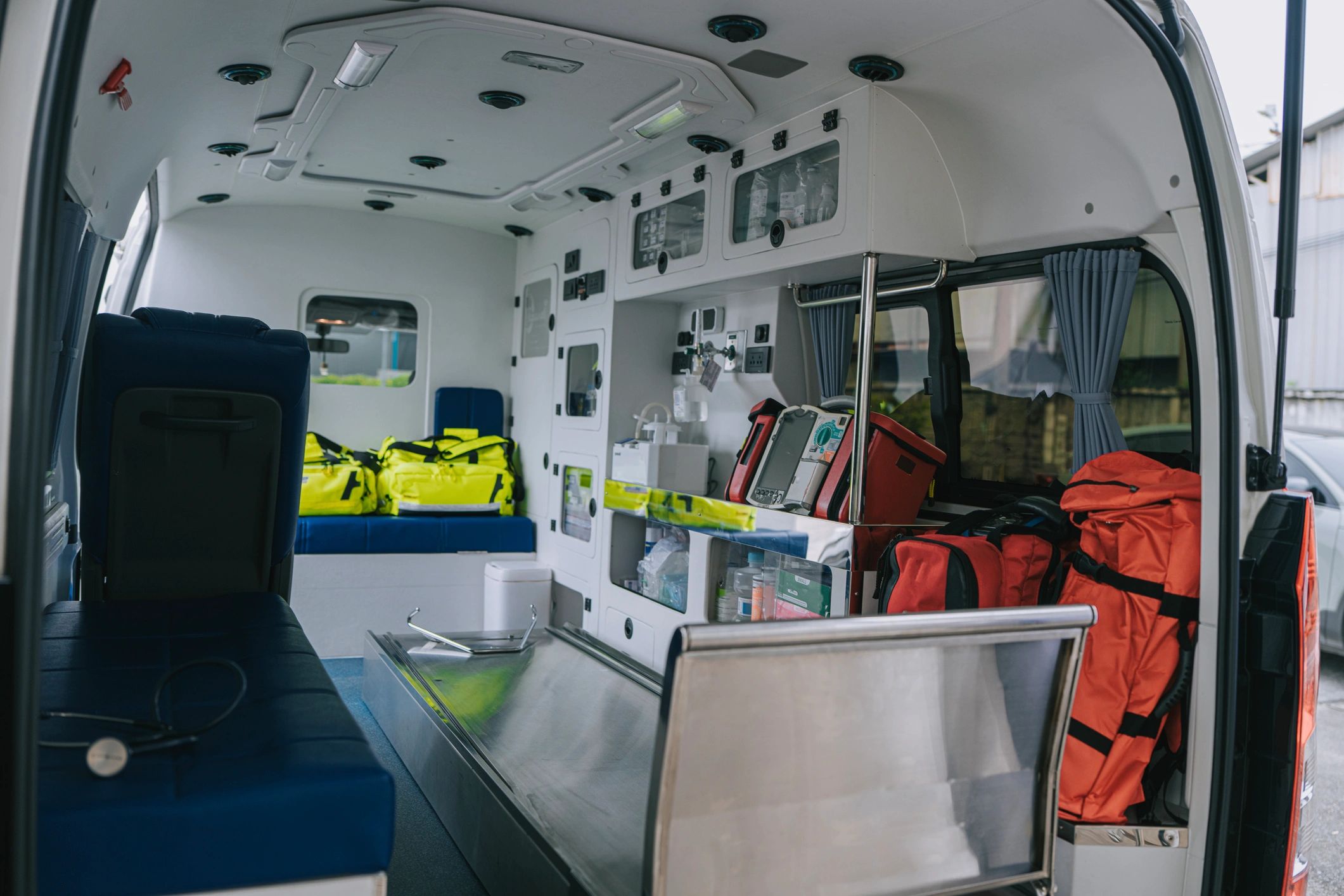 Medical transport vehicle and equipment